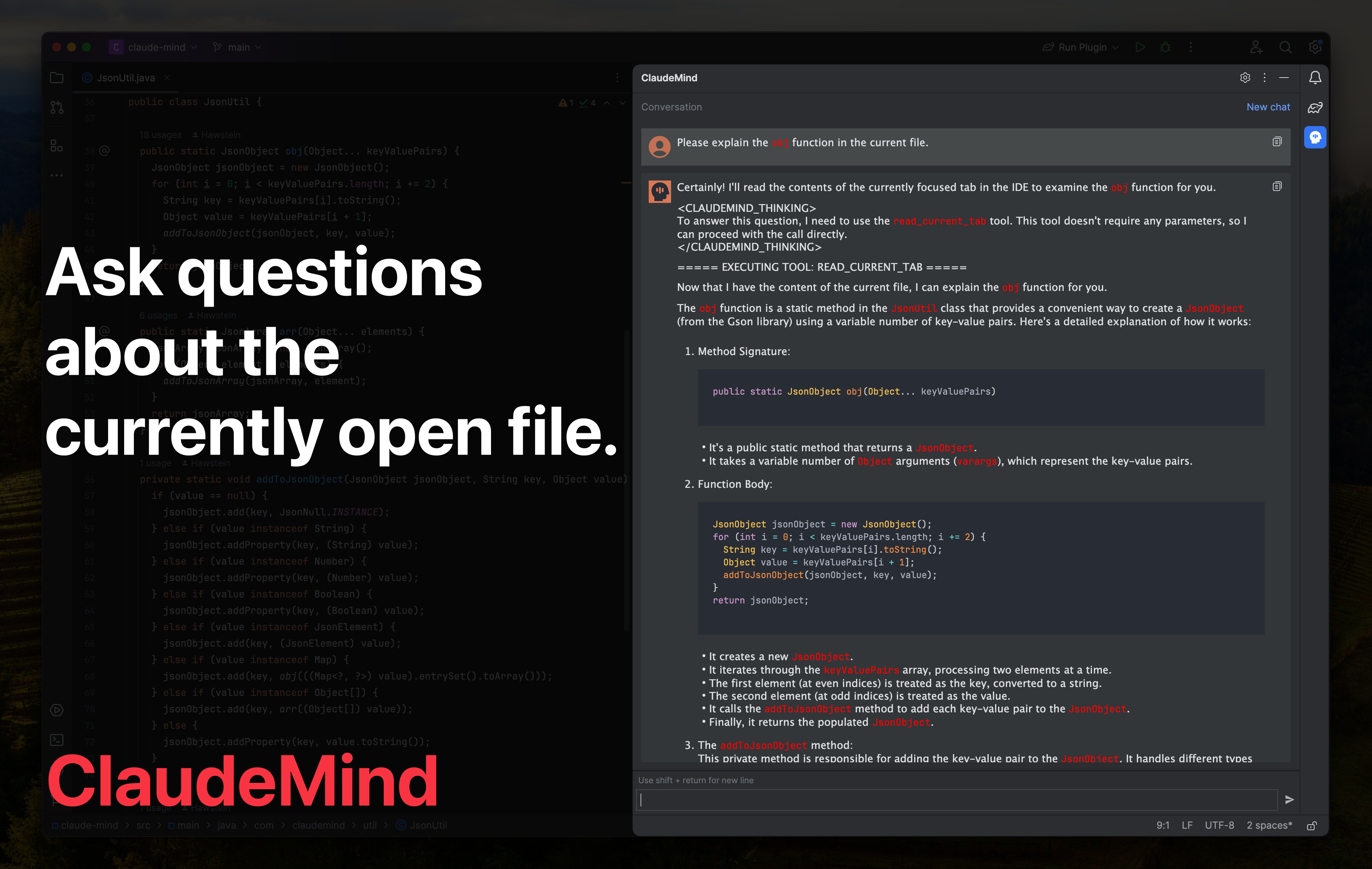 ClaudeMind Plugin Ask Current File